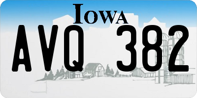 IA license plate AVQ382