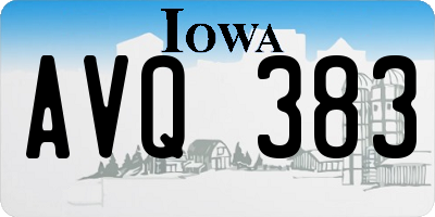 IA license plate AVQ383