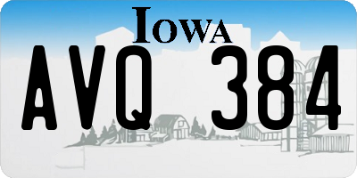 IA license plate AVQ384