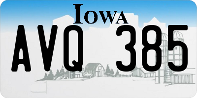 IA license plate AVQ385