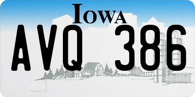 IA license plate AVQ386