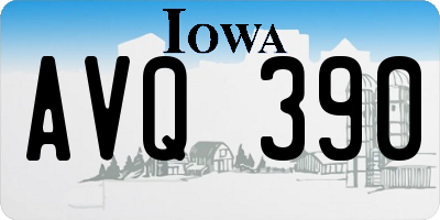 IA license plate AVQ390