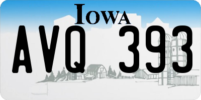 IA license plate AVQ393
