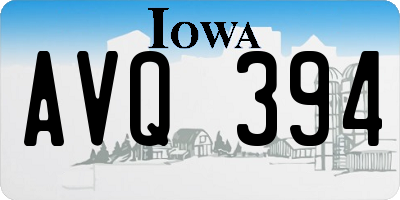 IA license plate AVQ394