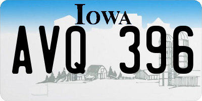 IA license plate AVQ396