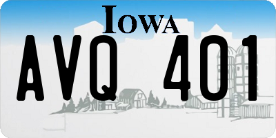 IA license plate AVQ401