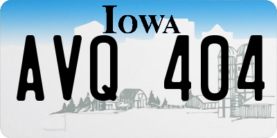 IA license plate AVQ404