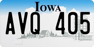 IA license plate AVQ405