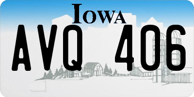 IA license plate AVQ406
