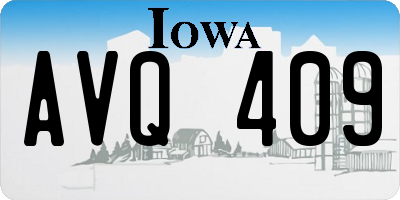 IA license plate AVQ409