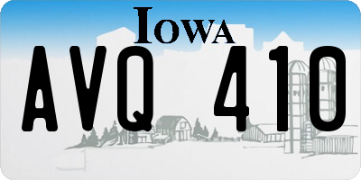 IA license plate AVQ410