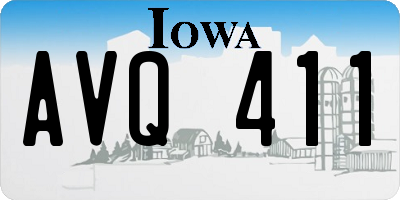 IA license plate AVQ411