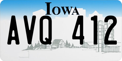 IA license plate AVQ412