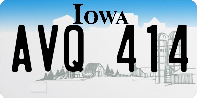 IA license plate AVQ414