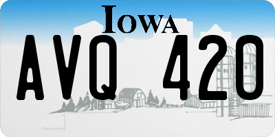 IA license plate AVQ420
