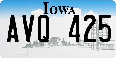 IA license plate AVQ425