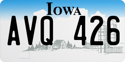 IA license plate AVQ426