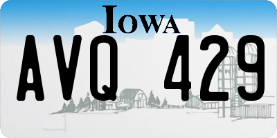 IA license plate AVQ429