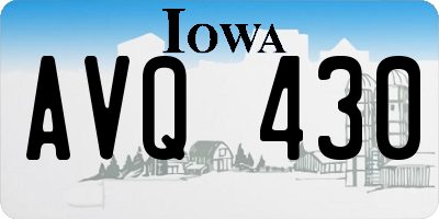 IA license plate AVQ430
