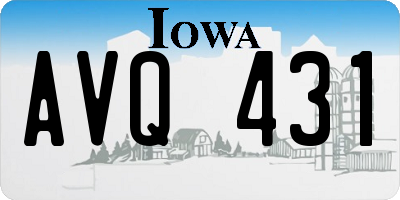 IA license plate AVQ431