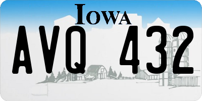 IA license plate AVQ432