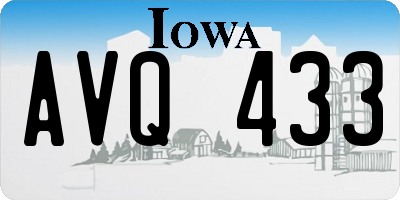 IA license plate AVQ433