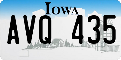 IA license plate AVQ435