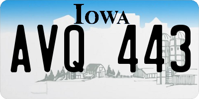 IA license plate AVQ443