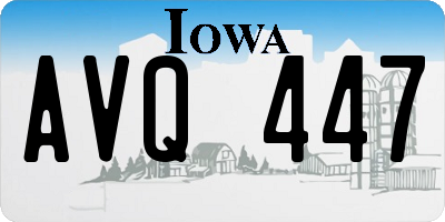 IA license plate AVQ447