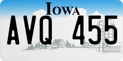 IA license plate AVQ455