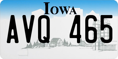 IA license plate AVQ465