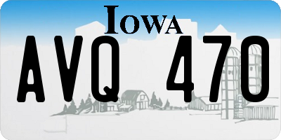 IA license plate AVQ470