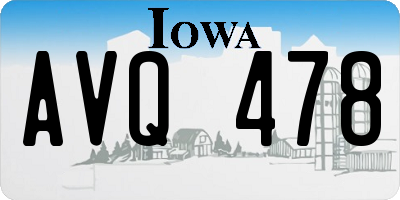 IA license plate AVQ478