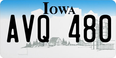 IA license plate AVQ480