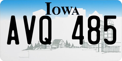 IA license plate AVQ485