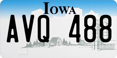 IA license plate AVQ488