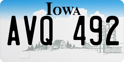 IA license plate AVQ492