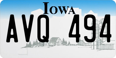 IA license plate AVQ494