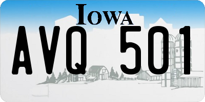 IA license plate AVQ501