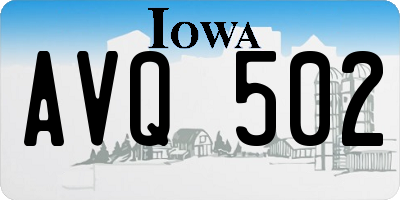 IA license plate AVQ502