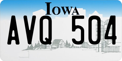 IA license plate AVQ504