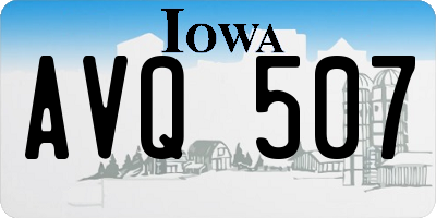 IA license plate AVQ507