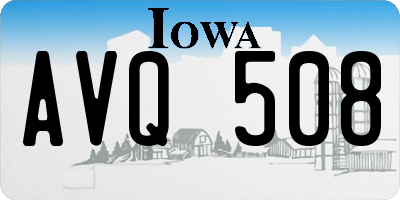 IA license plate AVQ508