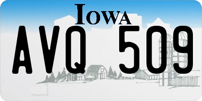 IA license plate AVQ509