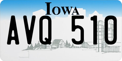 IA license plate AVQ510