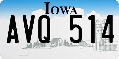 IA license plate AVQ514