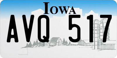 IA license plate AVQ517