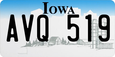 IA license plate AVQ519