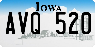 IA license plate AVQ520