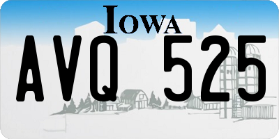 IA license plate AVQ525